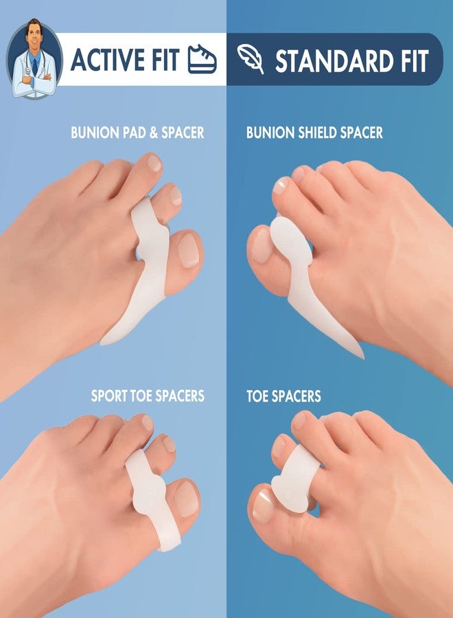 Dr. Frederick's Original Sport Bunion Pads - 4 ct - Temporary Bunion Corrector - Toe Separator Gel Cushion - Relief for Women & Men - Image 5